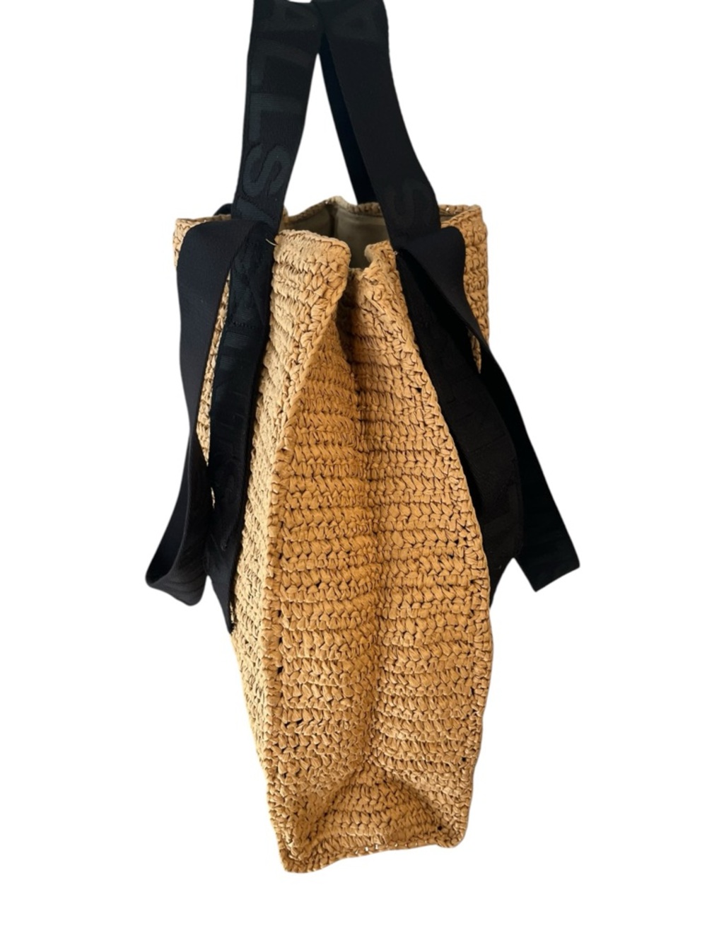 NWT AllSaints Tan Woven Tote Bag Lullah North/South Tote - Almond - Picture 3 of 12